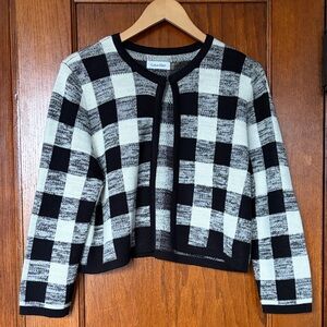 Vintage Calvin Klein Checkered Cardigan